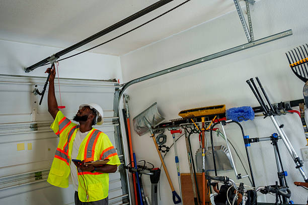 Professional Garage Door Installation technician working in East Norwich, NY